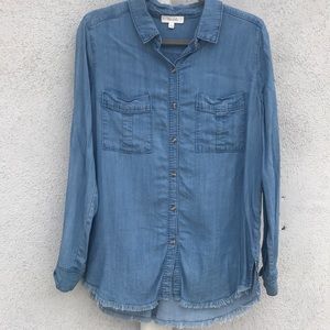 Long sleeve denim button up